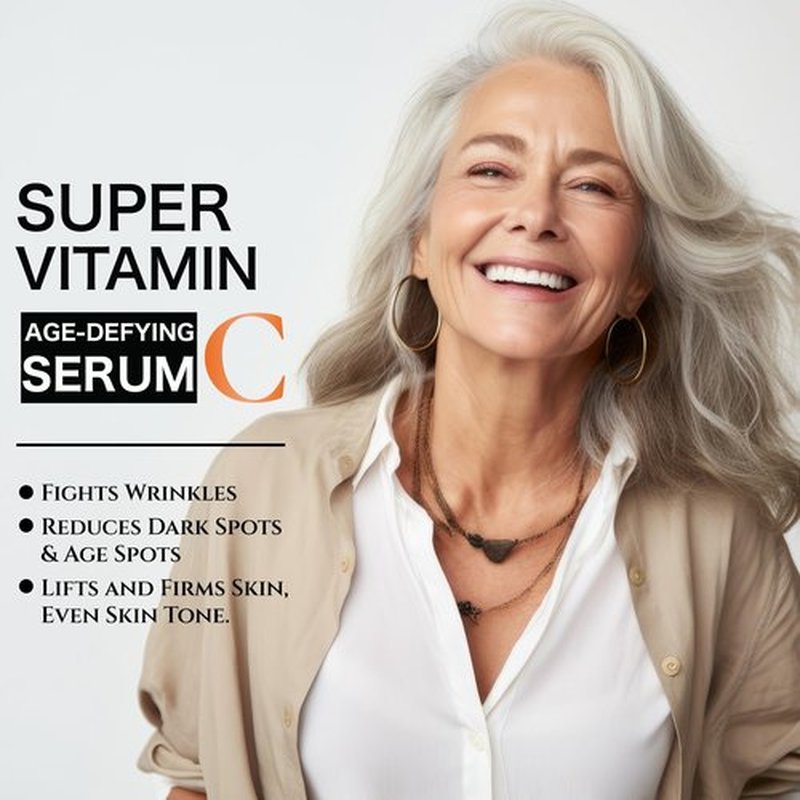 Super C Serum for Women Over 70, Vitamin C Serum for Face, Retinol Serum for Face, Rapid Anti Aging Serum, Super Hydrates, Softens, Lifts and Firms, Even Skin Tone (30ml)