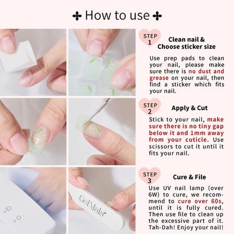 GelMala Gel Nail Strips Semi Cured Solid Color Blue Gel Nail Stickers, Long Lasting, Easy to Apply & Remove -Gel Nail Strips for Nails Manicure Nail Wraps，Easy for begginners (Aqua Sky)
