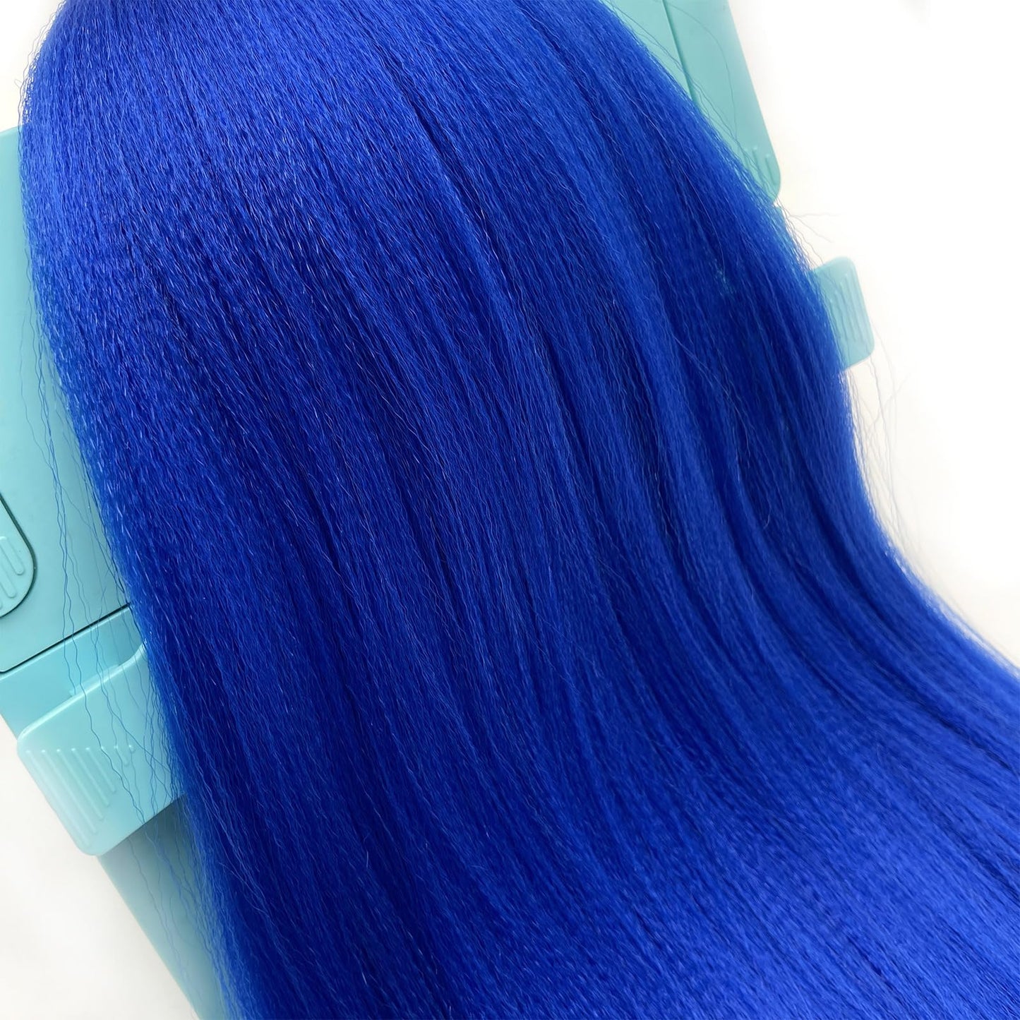 Blue Braiding Hair Pre Stretched Prestretched Braiding Hair 26 inch Long Kids Braiding Hair Extensions for Braiding Box Micro Braids Synthetic Clean Therapy Knotless Braiding Hair (Blue 3packs)