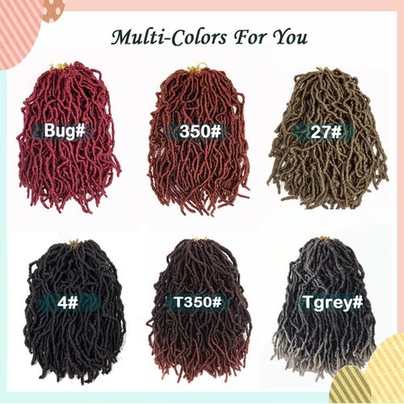 Paraglame Short Faux Locs Crochet Hair 14 Inch Soft Locs 8 Packs Natural Black Pre-Looped Crochet Hair, New Soft Faux Locs Curly Hair Extension, Goddess Locs Crochet Hair for Women (8 Packs, 1B#)