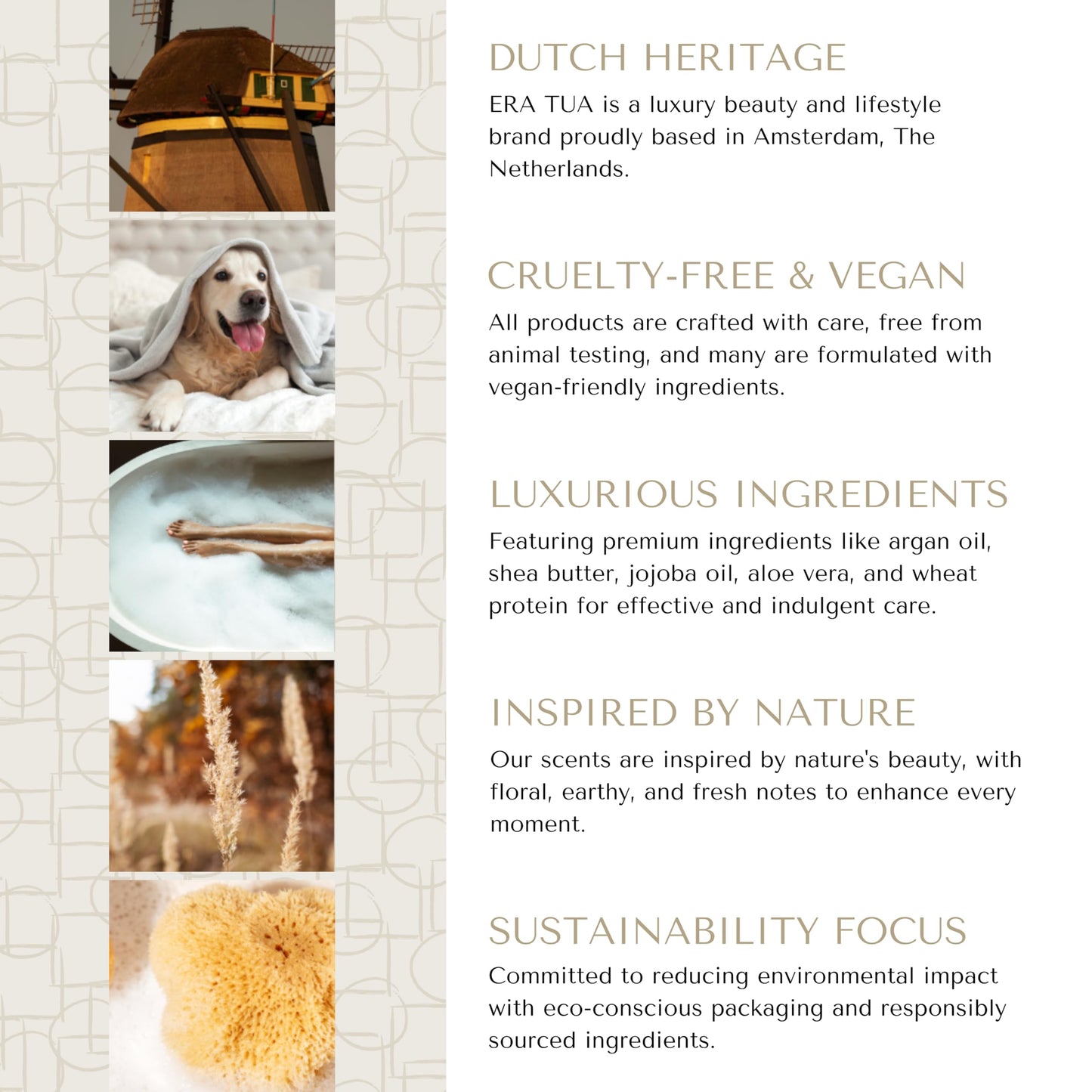 ERA TUA Rich Cocoon Shower Cream | Dutch Made Formulated | Natural Vegan & Cruelty Free | Paraben, Sulfate & Silicone Free | Moisturizing Body Wash for All Skin Types | 200 ml