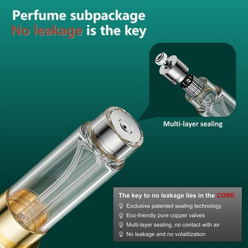 Fiwecos Perfume Travel Refillable Bottle Cologne Portable Atomizer Genuine Leather Fragrance Scent Sprayer Pump Fill from Bottom Mini Pocket Size 5ml for Travel Essentials & Best Gift (Black)