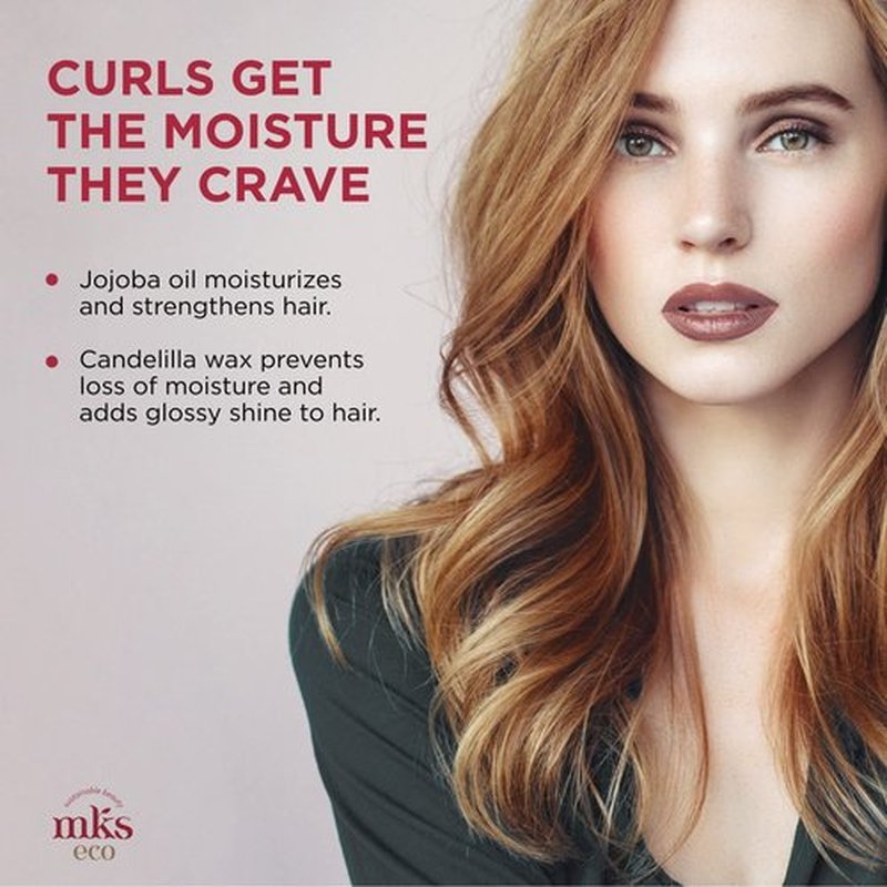 MKS eco Curl, Original Scent - 4 oz - Curl Cream - Define Curls, Eliminate Frizz & Flyaways - Jojoba, Hemp Seed & Moroccan Argan Oil - Vegan & Cruelty Free