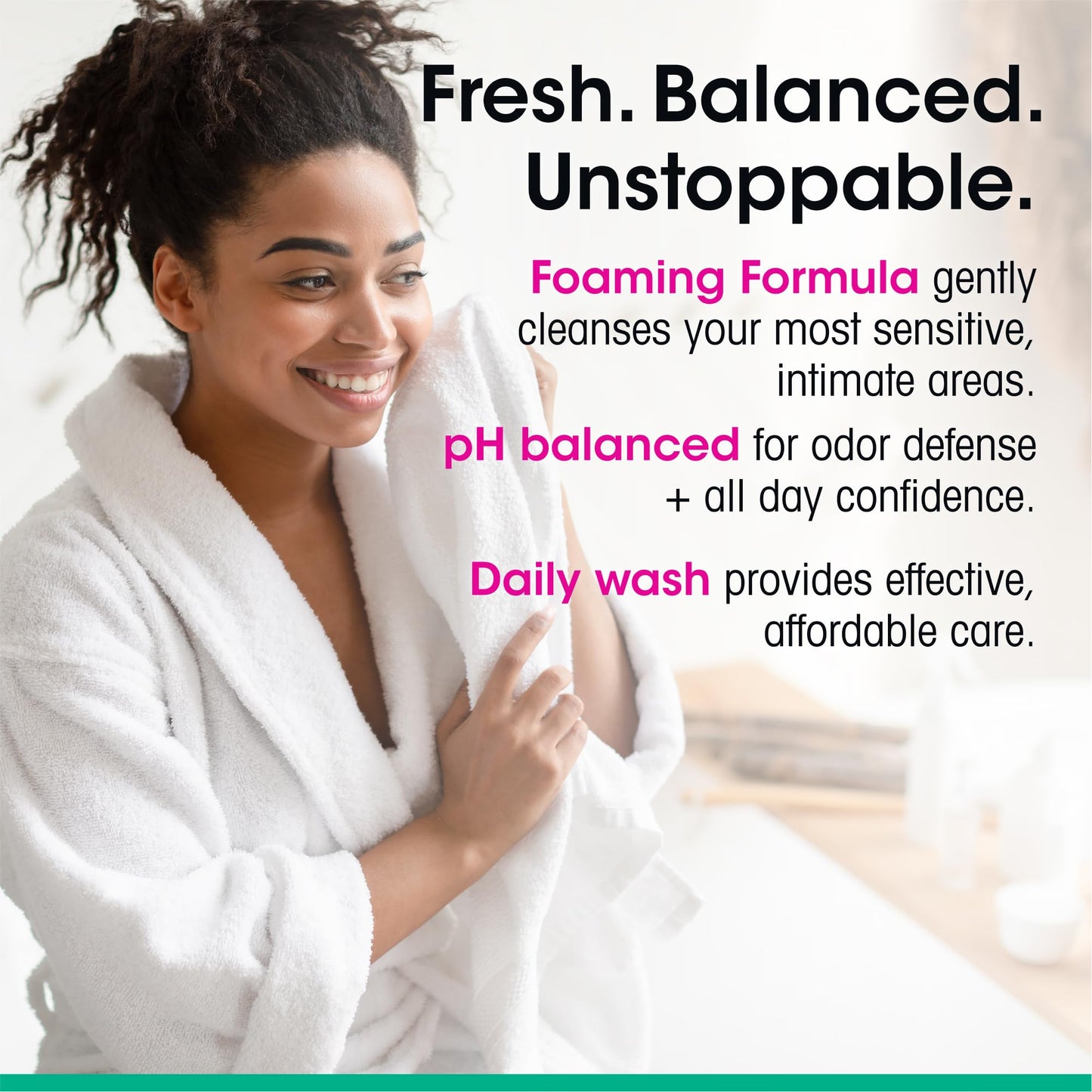 vH essentials Foaming Feminine Wash, Fragrance Free, 6 fl oz