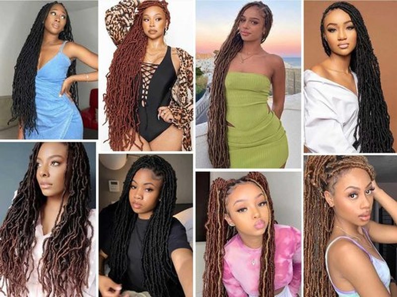 24 Inch Soft Locs Faux Locs Crochet Hair for Butterfly Locs Distressed Locs Hair for Women (24 Inch(Pack of 8), 350#)