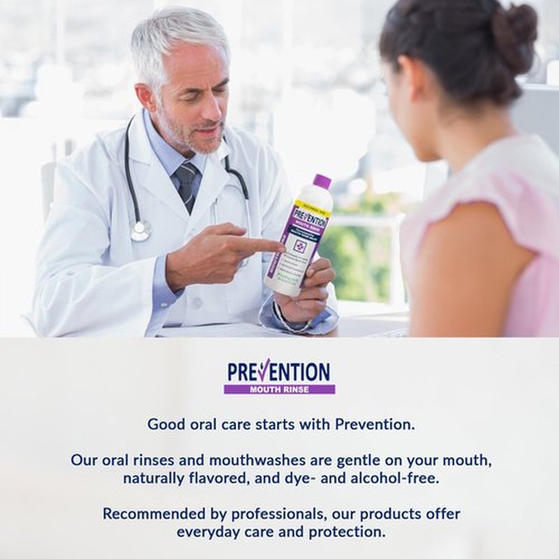 Prevention Mouth Sore Mouth Rinse, Canker Sore Treatment, Oral Pain Relief Mouthwash for Ulcers and Sores, Braces, with Hydrogen Peroxide, Alcohol-Free, Fluoride Free, 16 oz, Soothing Mint, 1 Pack