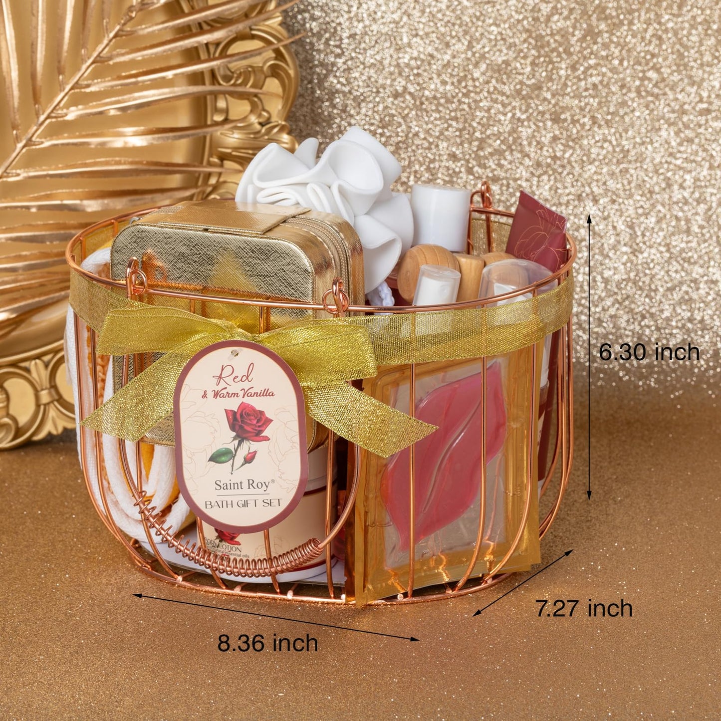 Vanilla Rose Beauty Skin Care Kit, 23Pcs Spa Bath and Body Gift for Women