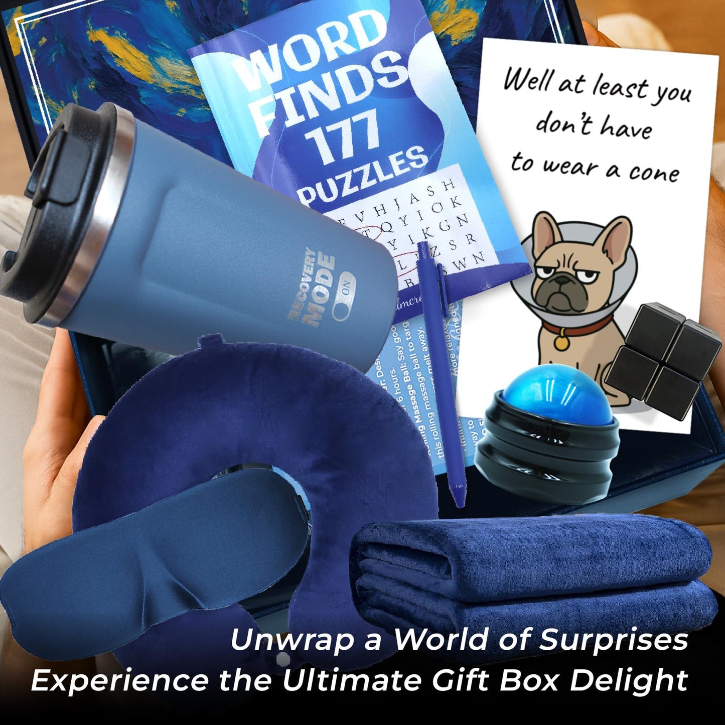 Get Well Soon Gifts for Men, Sympathy Gifts for Loss of Loved One, Care Package Self Care Gift for Men, Get Well Basket for Sick Friends, Thinking of You Feel Better Gift Box for Dad Brother