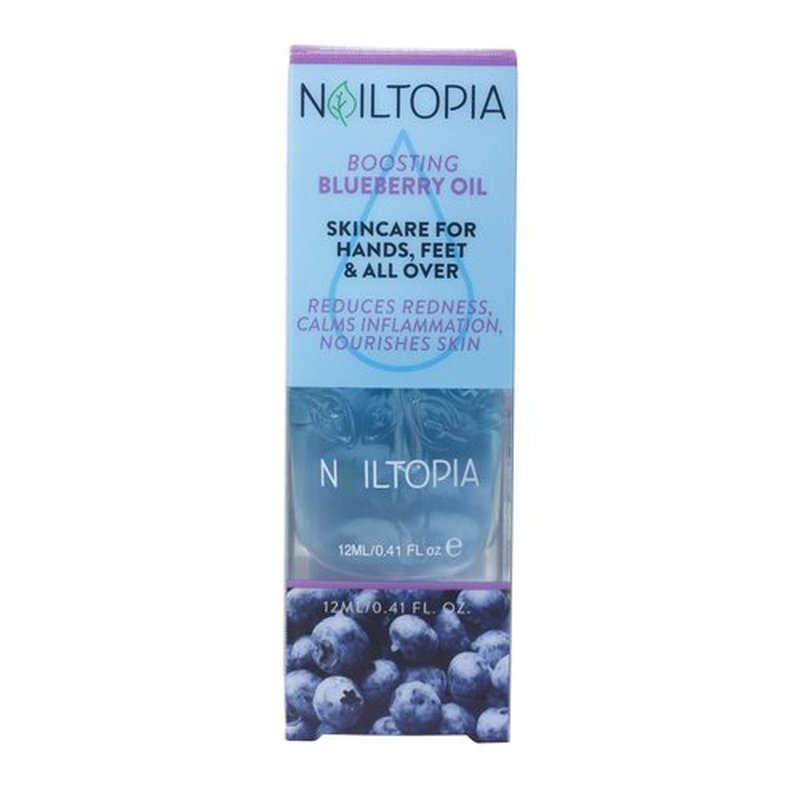 Nailtopia Fresh Revitalizing and Energizing Blueberry Oil - Cuticle Oil and Nail Growth - Nail and Cuticle Hydration - Bio-Sourced Nail Care - 0.41 oz (Pack of 2)