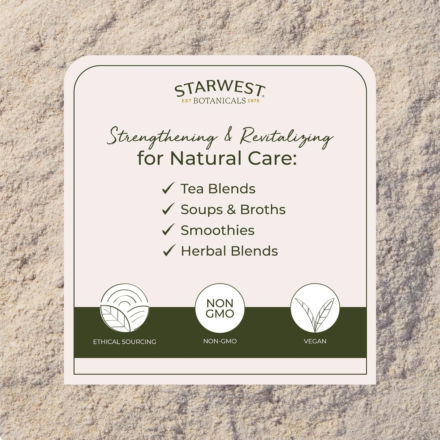 Starwest Botanicals Organic Astragalus Root Powder - Dried Herb for Tea, Natural Immune Support, Promotes Wellness, Certified Kosher, Non-GMO- Bulk 1 lb Bag
