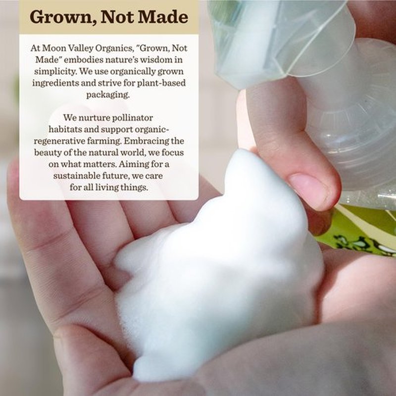 Moon Valley Foaming Hand Soap Refill Pouch, Two-Pack Unscented Soap, Vegan and Non-GMO, Environmentally Friendly Option