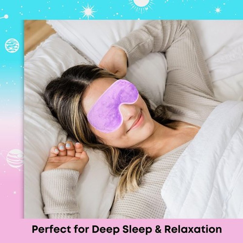 Cooling Gel Bead Eye Mask - Reusable Eye Mask with Cooling Gel for Puffiness, Migraines, Headaches & Post-Surgery Relief - Cold Eye Mask for Puffy Eyes & Relaxation (Purple)