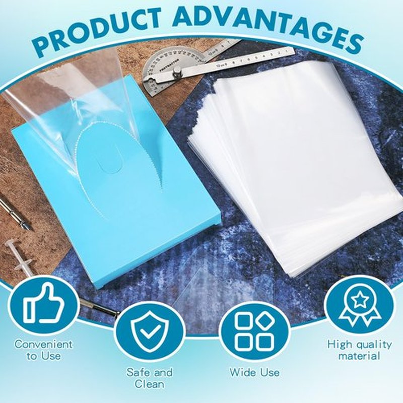 Harloon 500 Pcs Disposable Tattoo Bottle Bags Tattoo Wash Bottle Bags Tattoo Squeeze Bottle Bag Tattoo Bottle Covers 6 x 8 Inch Disposable Plastic Bags for Tattoo Cleaning Supplies (Transparent)