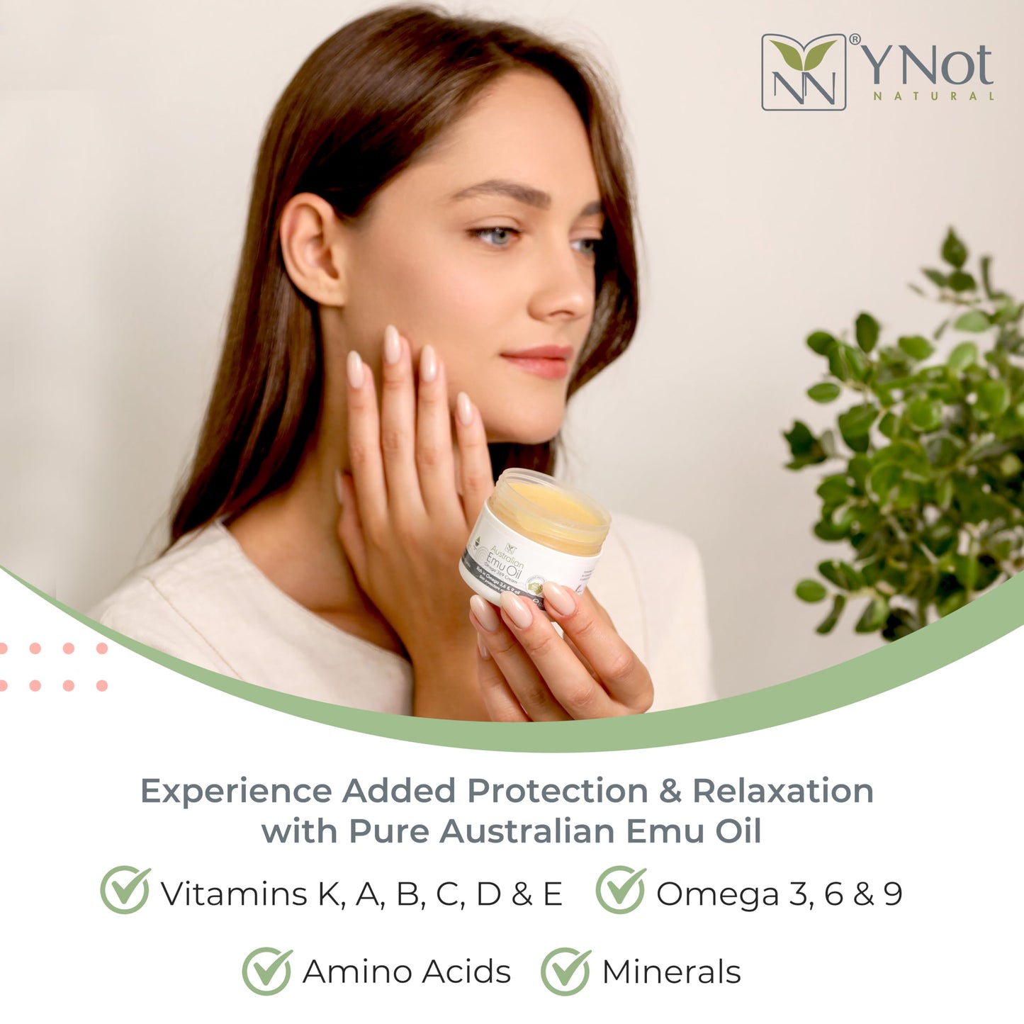 Pure Emu Oil Zinc Oxide Cream – Natural Moisturizer & Skin Protectant for Adults & Kids with Omega 3-6-9 & Shea Butter – Face & Body Cream by Y-Not Natural, 50g Travel Size