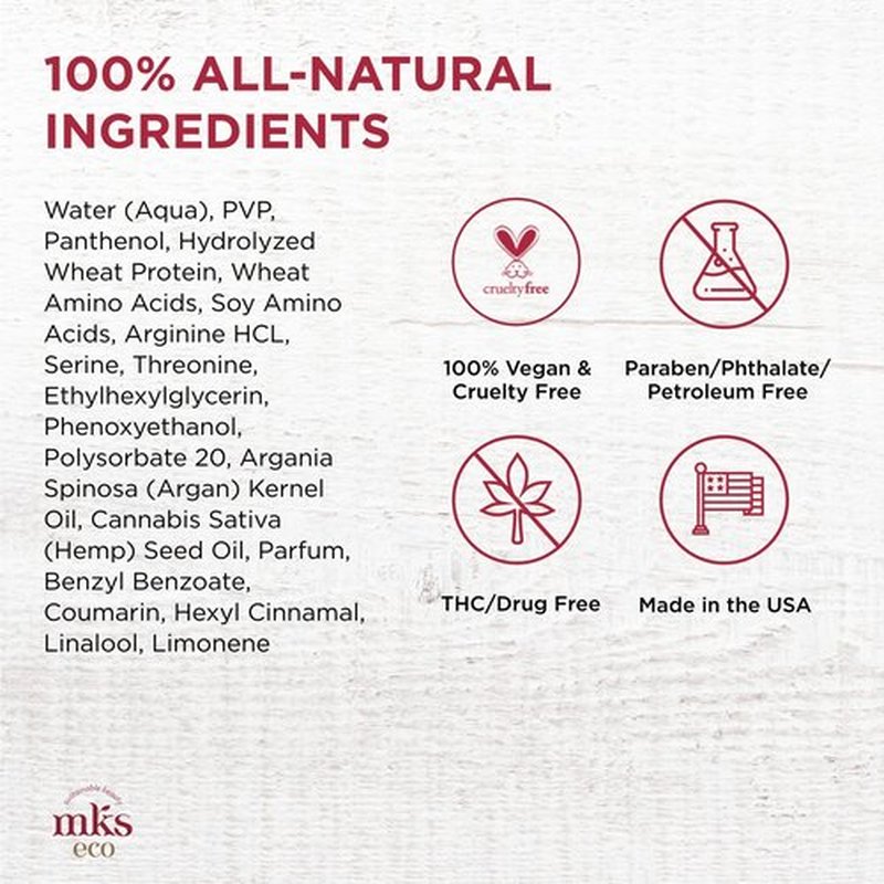 MKS eco Bounce, Original Scent - 4 fl oz - Volumizing Spray - Natural-Looking, Weightless Volume - Moroccan Argan Oil, Hemp Seed Oil & Panthenol - Vegan & Cruelty Free
