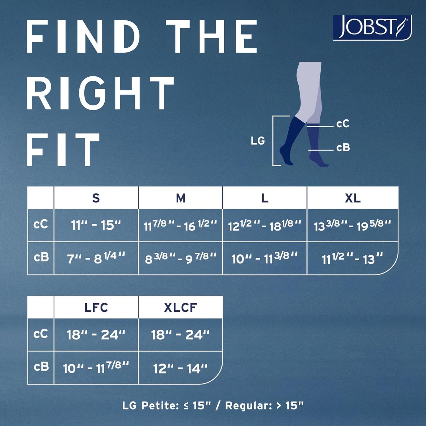JOBST Relief Knee High Compression Socks 20-30mmHg - Comfortable Unisex Closed Toe