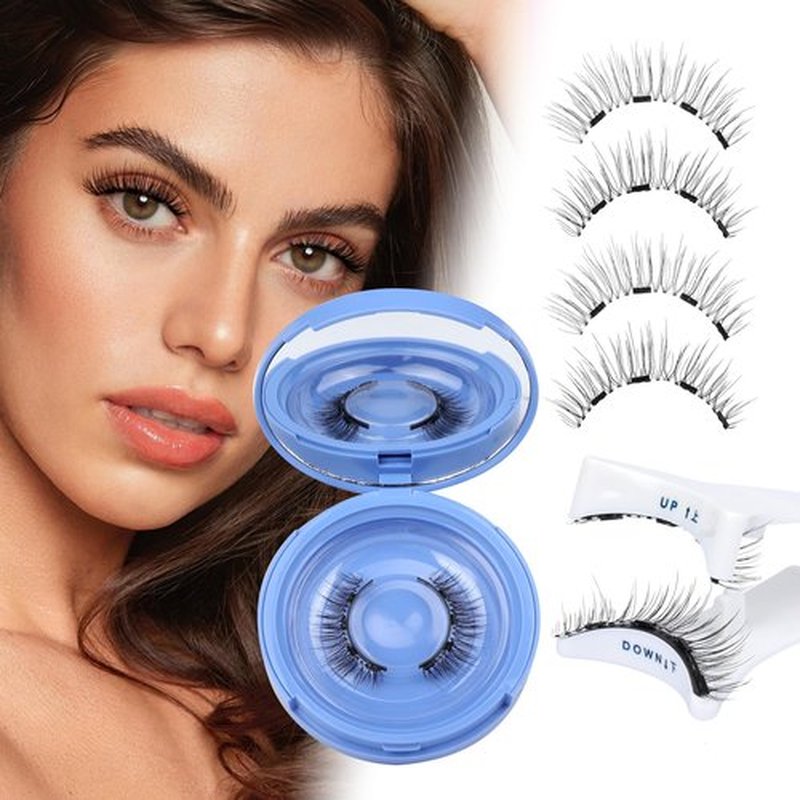 JIMIRE Magnetic Eyelashes with Applicator Magnetic Wispy Magnetic Lashes Reusable Magnetic Eyelashes without Eyeliner No Glue No Eyeliner Needed Wispy Magnetic Lashes 1 Pairs Pack