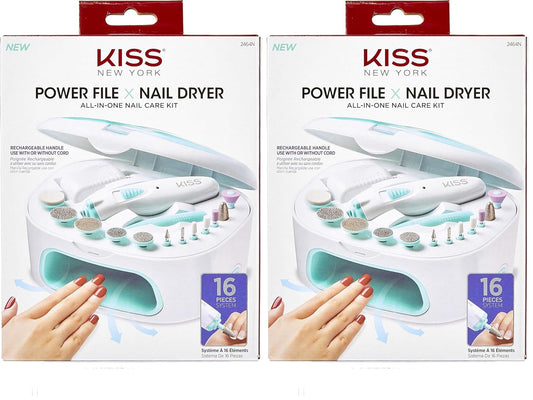 KISS Professional, Electric Nail Drill/Electric Nail File & Nail Dryer System, Includes 12 attachments, cuticle pusher, A/C adapter, storage case