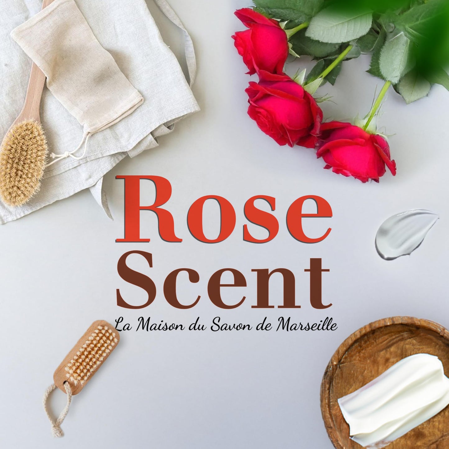 La Maison du Savon de Marseille Rose Soap Bar Trio, 3 x 4.4 oz