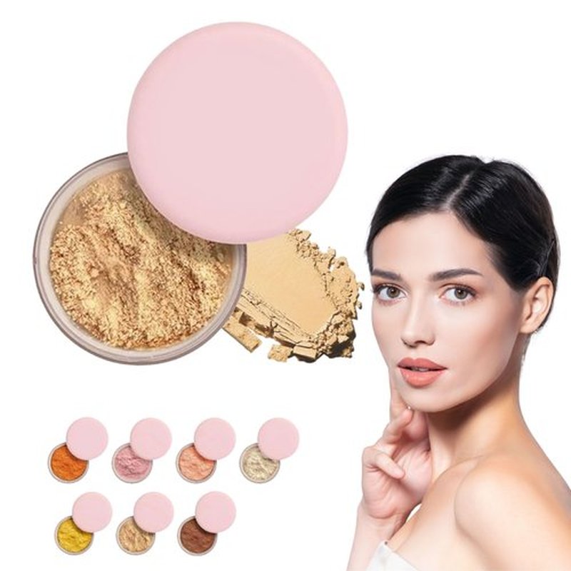 Pewosrid Luminance Milano Powder, Luminance Powder, Beauty Blurring Powder, Luminance Milano Pink Powder, Beauty Pink Setting Powder for All Skin Tones (05#, Pack of 1)