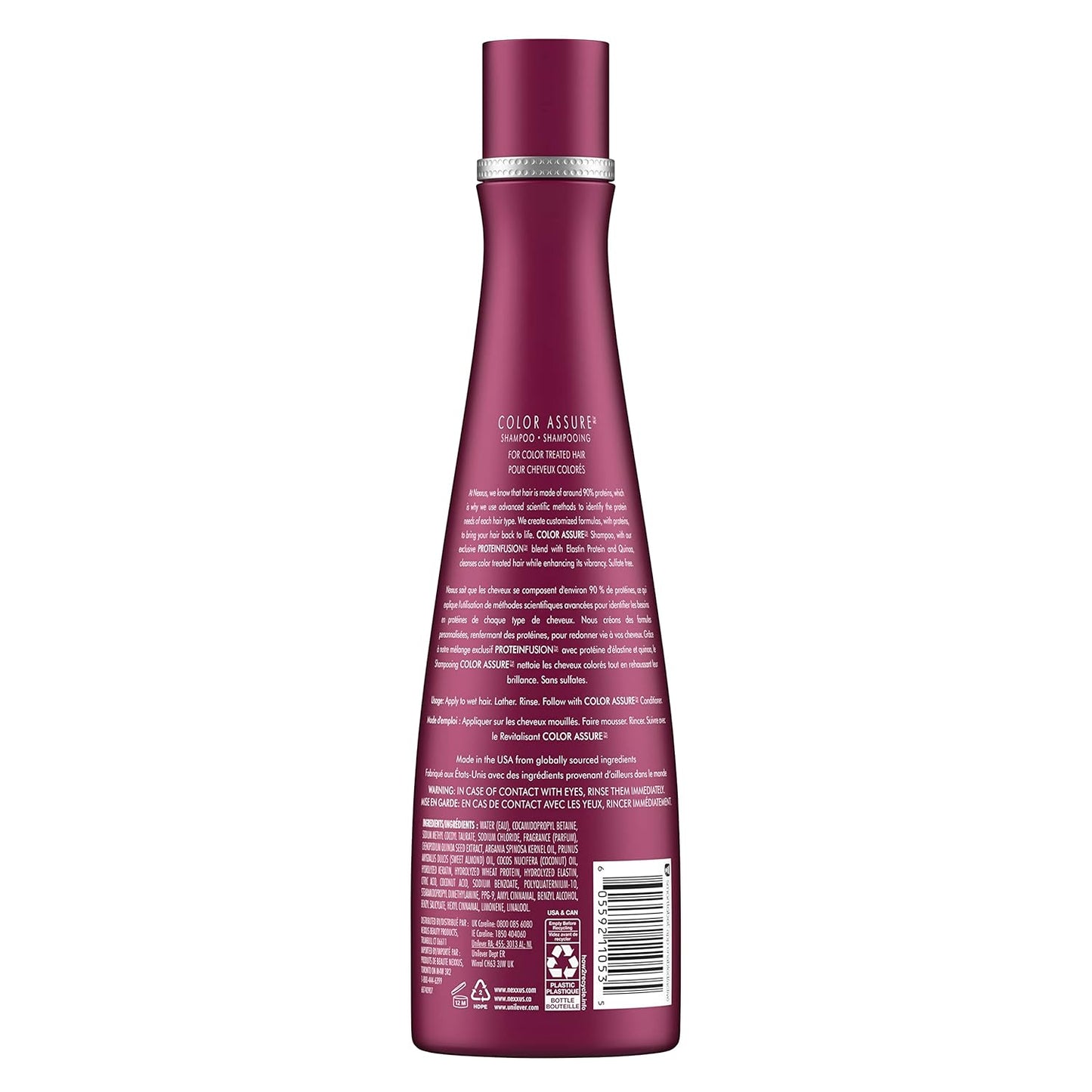 Nexxus Color Assure Shampoo ProteinFusion Twin Pack For Colored Hair Enhanced Color Vibrancy Sulfate-free & Silicone-free 13.5 oz
