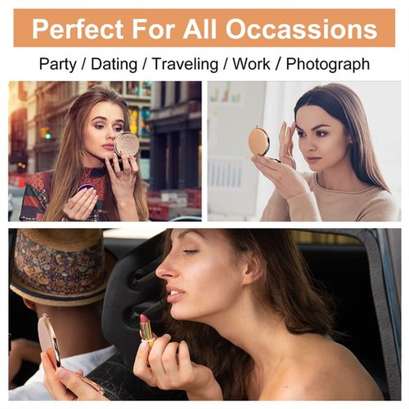 GAOLZIUY Compact Mirror Gifts for Mom, Rose Gold Compact Mirror for Mother, Birthday Gifts for Women from Daughter or Son for Mom Birthday, Mothers Day Wedding Anniversary