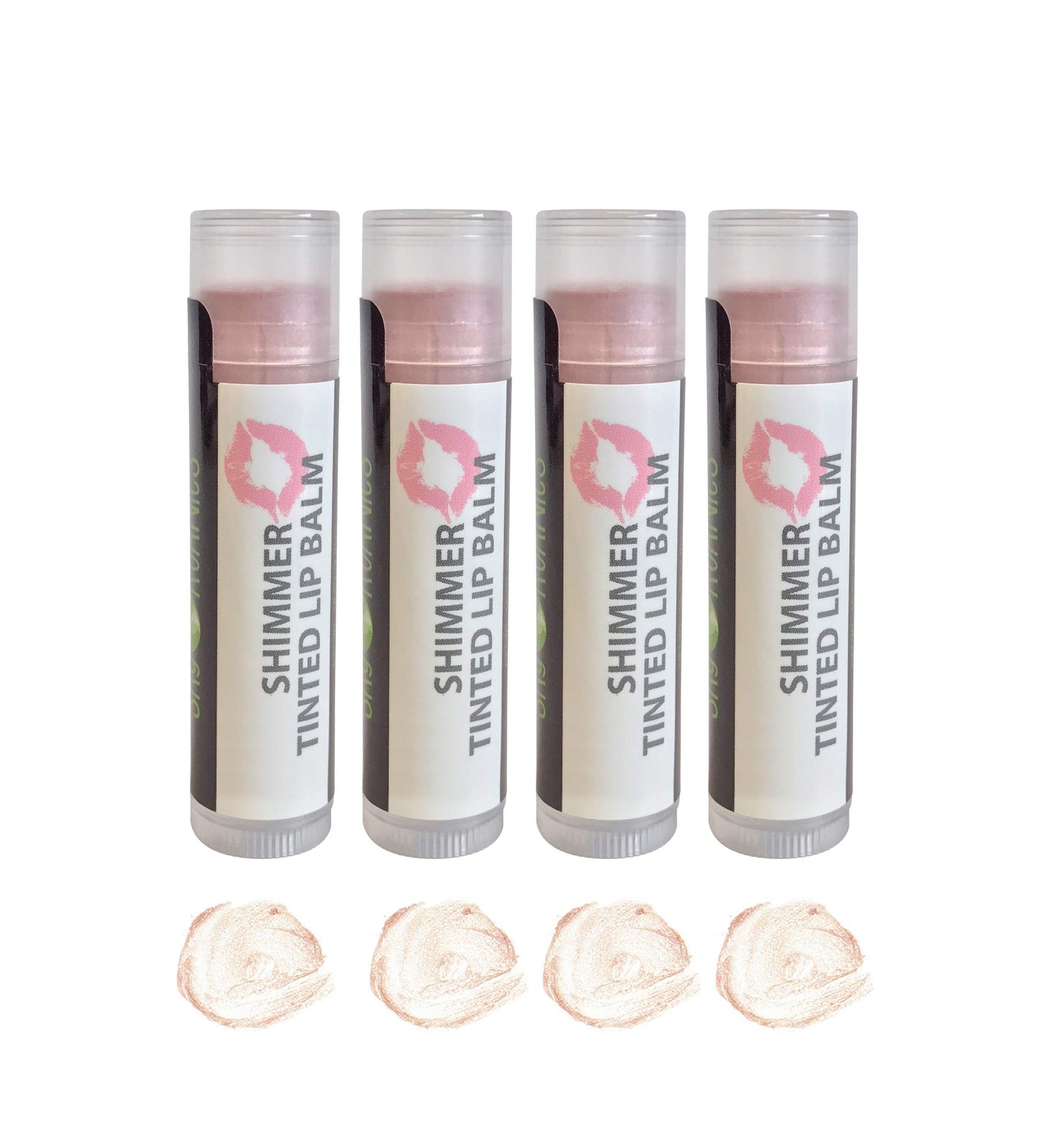 Sky Organics Shimmer Tinted Lip Balm for Lips to Moisturize, Soften & Add A Wash of Color, 4pk.
