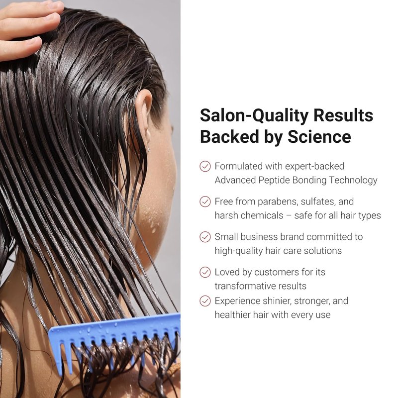 Repairing Hair Mask - Restorative Bonding Treatment with Bioactive Peptides, Keratin, Plant Collagen & Shea Butter | Deep Nourishment for All Hair Types