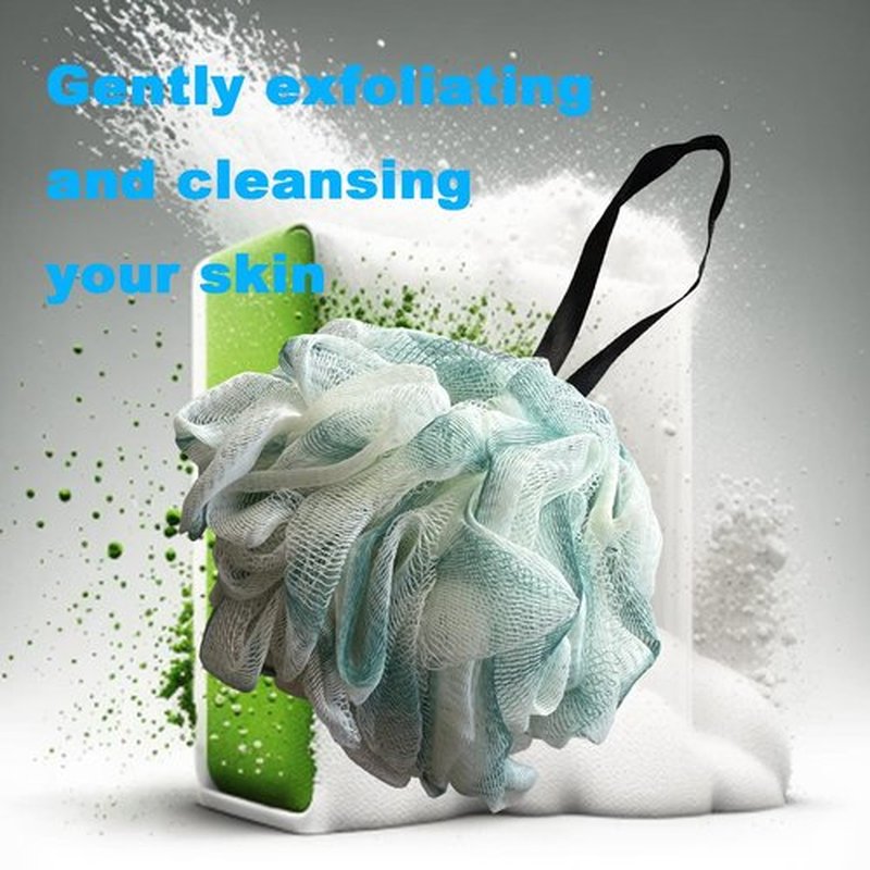 50g Bath Sponge Shower Loofah Mesh Pouf Bath Scrunchies Body Wash Puff Shower Puff Exfoliating Scrubber