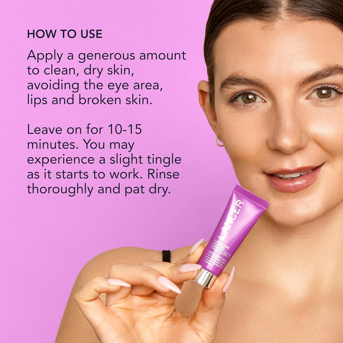Caviar Lime Acid Peel Travel Size - Retinol Facial Peel with Glycolic Acid, 0.5 oz