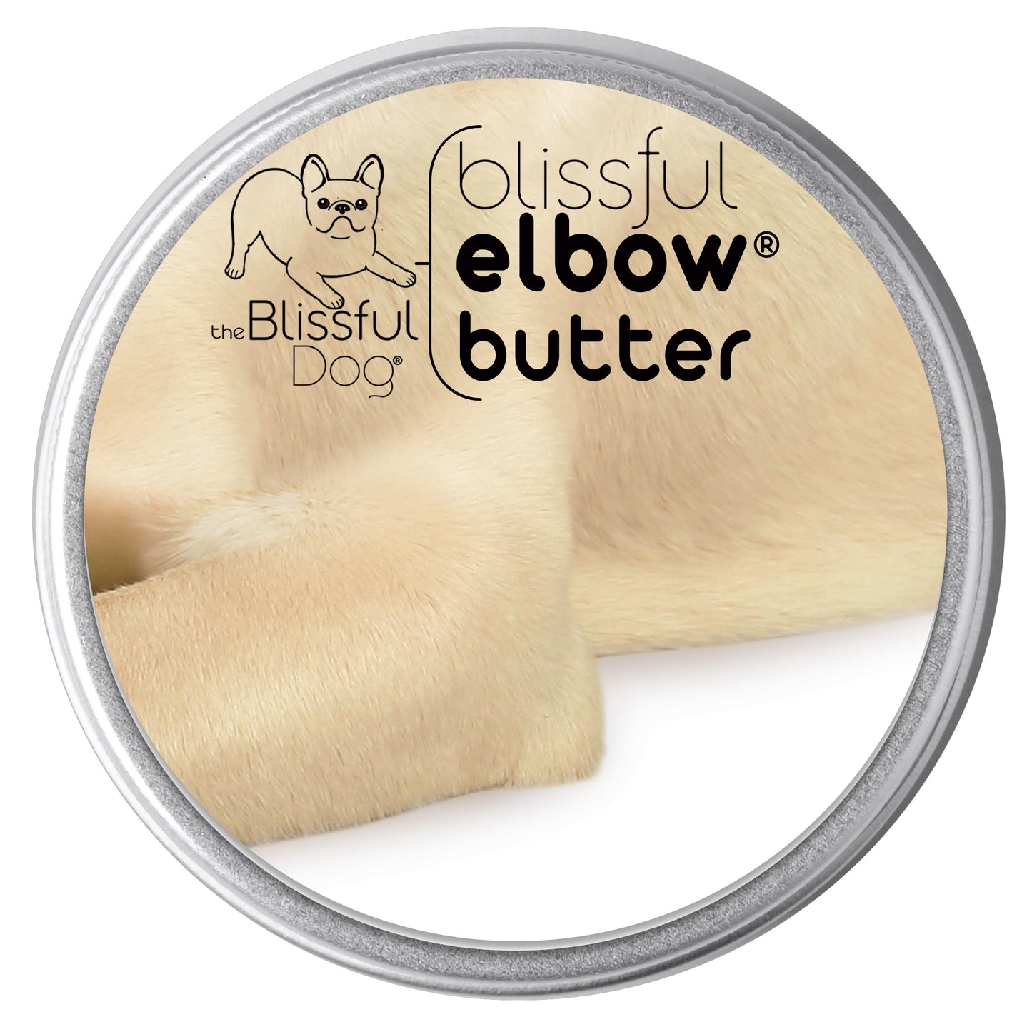 The Blissful Dog Elbow Butter for Dry, Cracked Calluses, Lick-Safe Dog Balm, Soothing Elbow Balm with Moisturizing Shea Butter, Almond, Olive, and Essential Oils, Pet Supplies, 1 oz. Tin