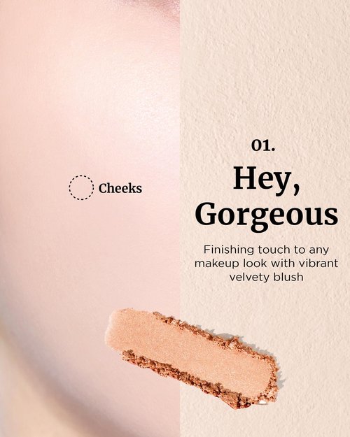 VDL Cheekstain Pastel Blush for Cheeks (Hey, Gorgeous, 0.2oz) - Lightweight, Velvet Powder Formula - Seamless, Long-Lasting, Natural-Looking Glow | Korean Makeup
