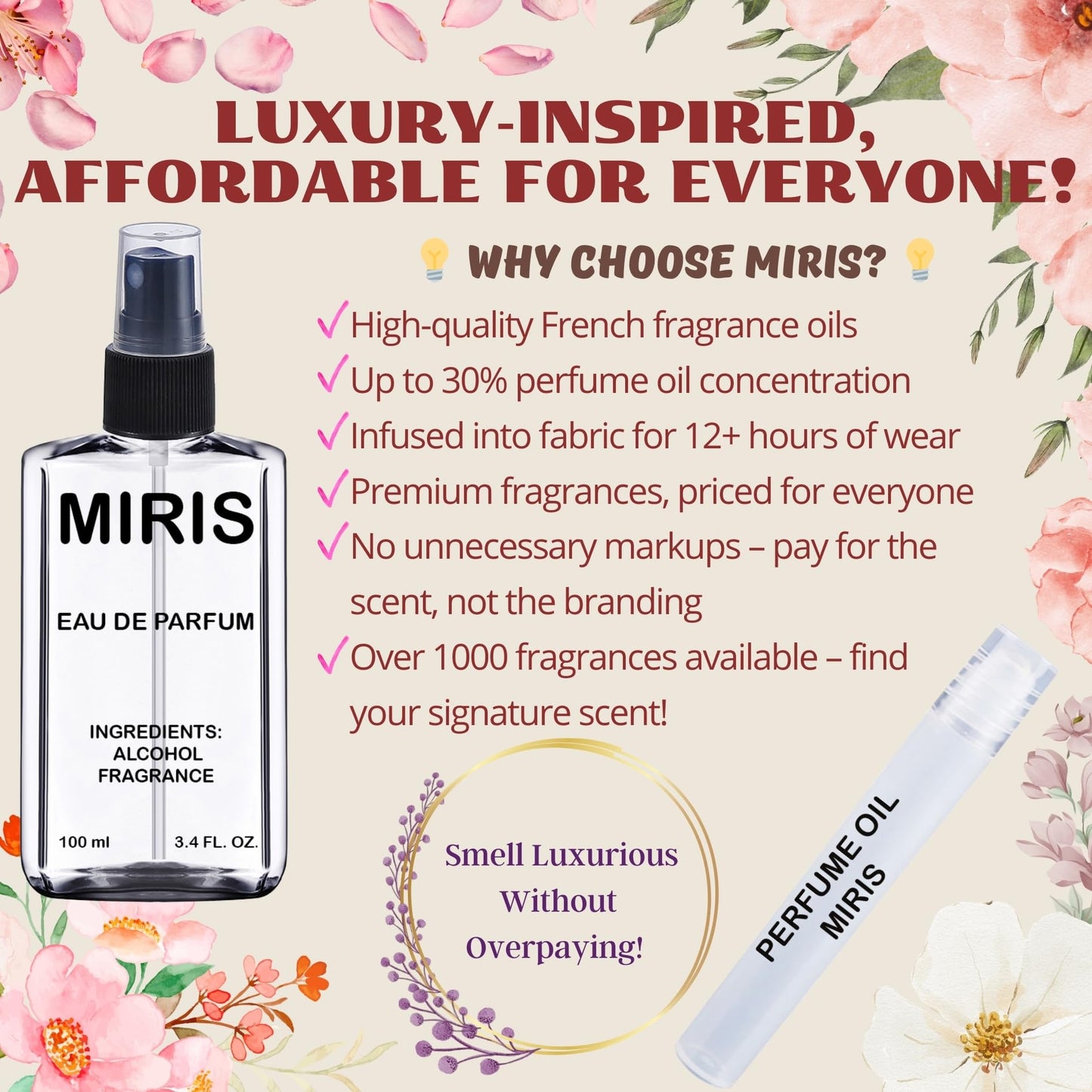 MIRIS No. 2317, Inspired by Se Intense, Long-Lasting Eau de Parfum for Women, Spray 3.4 Fl Oz / 100 ml