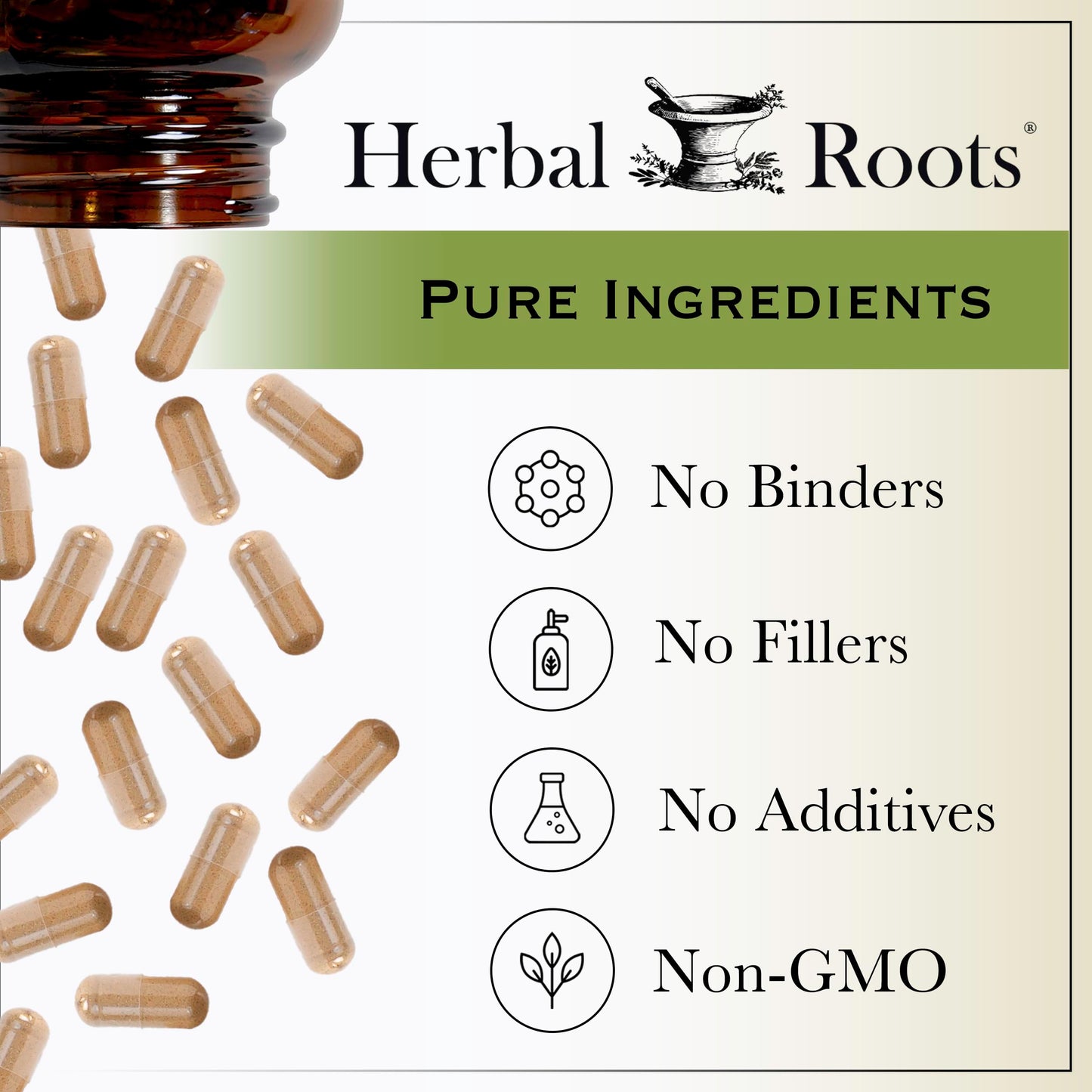 Herbal Roots Organic Saw Palmetto Supplement - Men’s Prostate Health - USDA Certified Organic - 3rd Party Purity Tested - 60 Vegan Capsules