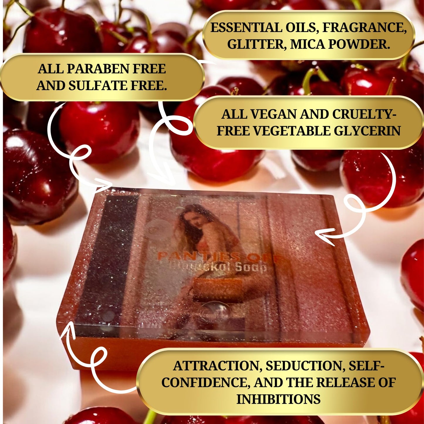 The Goddess of Flame – Panties Off Soap Bar | Seduction & Attraction Ritual | Love, Passion & Desire | Aphrodisiac Bath & Spiritual Cleansing Soap for Wiccan, Pagan, Hoodoo Rituals