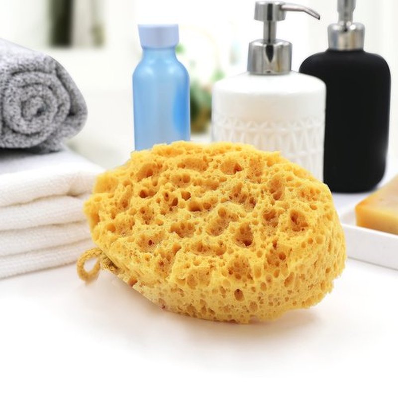 myHomeBody Bath Sponge, Foam Loofah Sponge, Body Sponge for Shower – Large Size, Lots of Lather, Oval, 2 Pack
