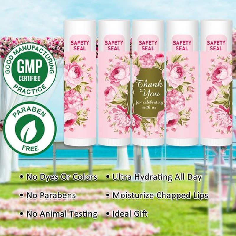 DMSKY Lip Balm Bulk 60 Pcs, Bridal Shower Gifts for Guests,Thank You Gifts for Coworkers Women Men, Bridal Wedding Favors for Guests