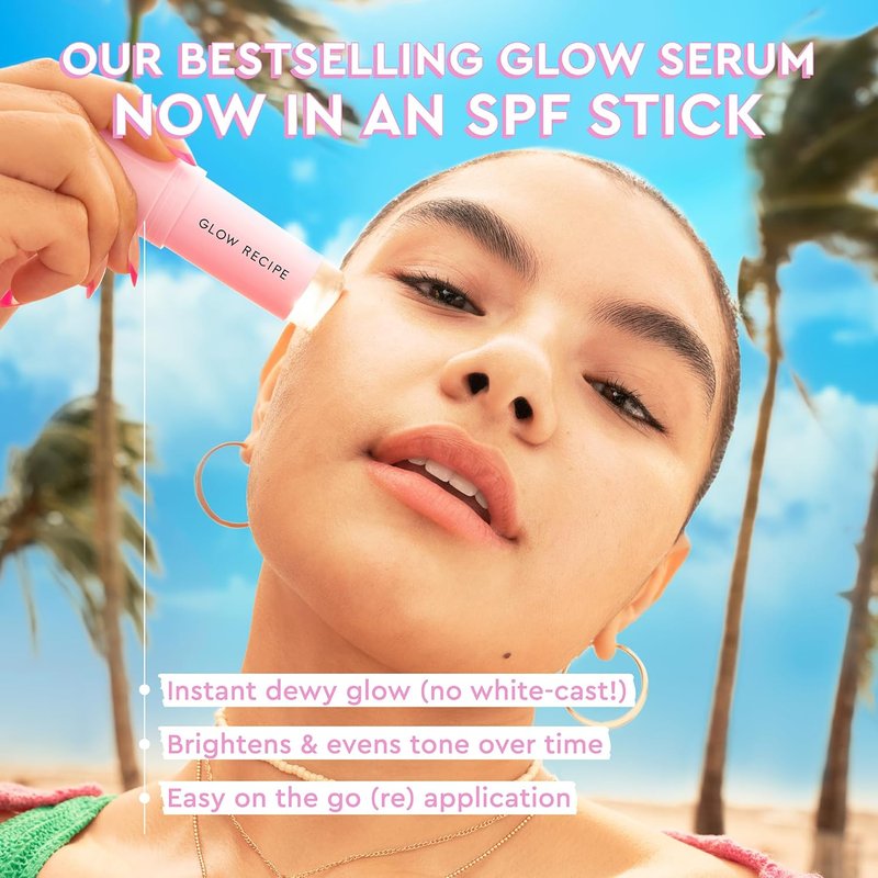 Glow Recipe Face Sunscreen Stick SPF 45 | Hydrating Korean Sunscreen with Hyaluronic Acid & Niacinamide - Travel Size (.58oz)