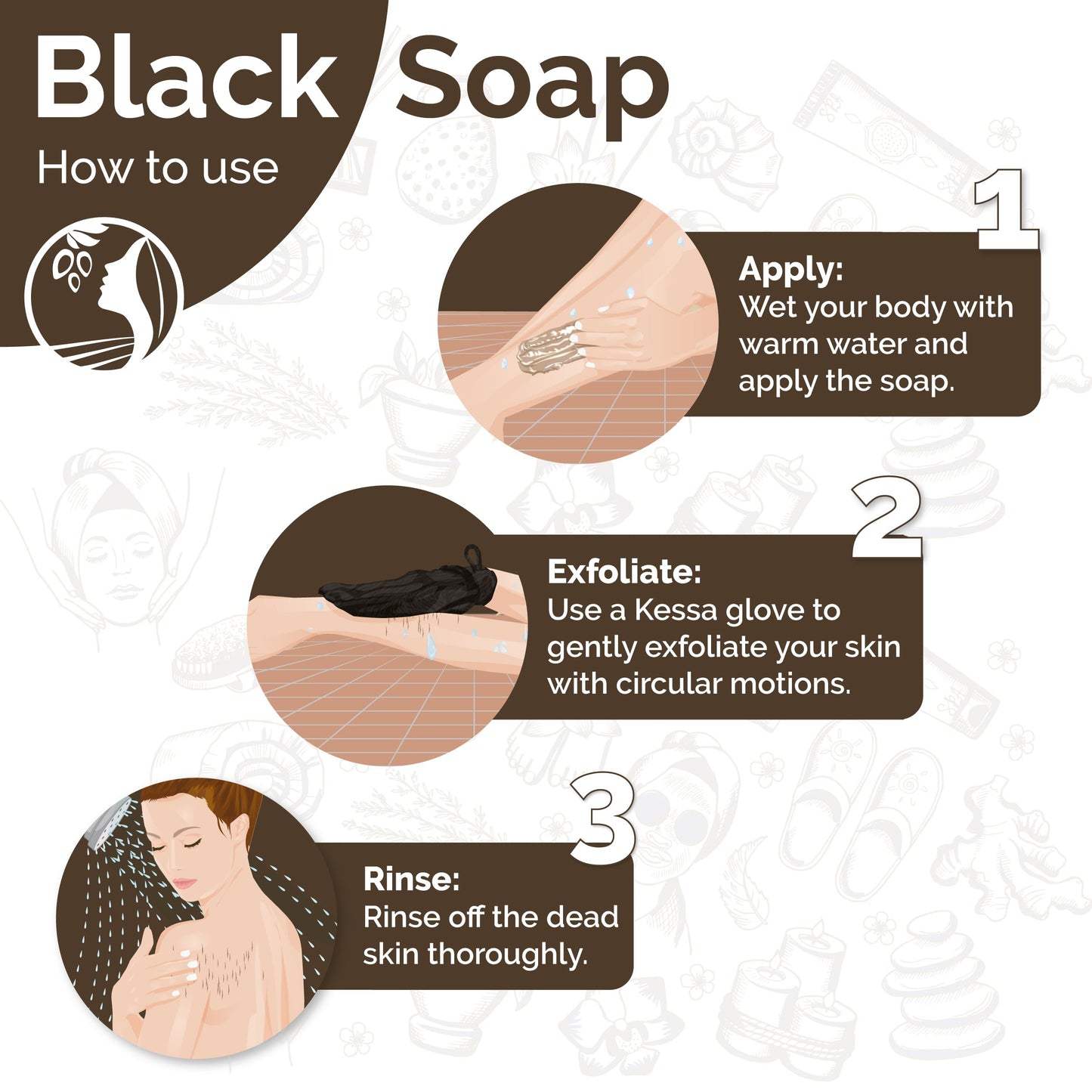 Fatima's Garden Argan Oil Black Soap - Exfoliating Cleanser, 250g