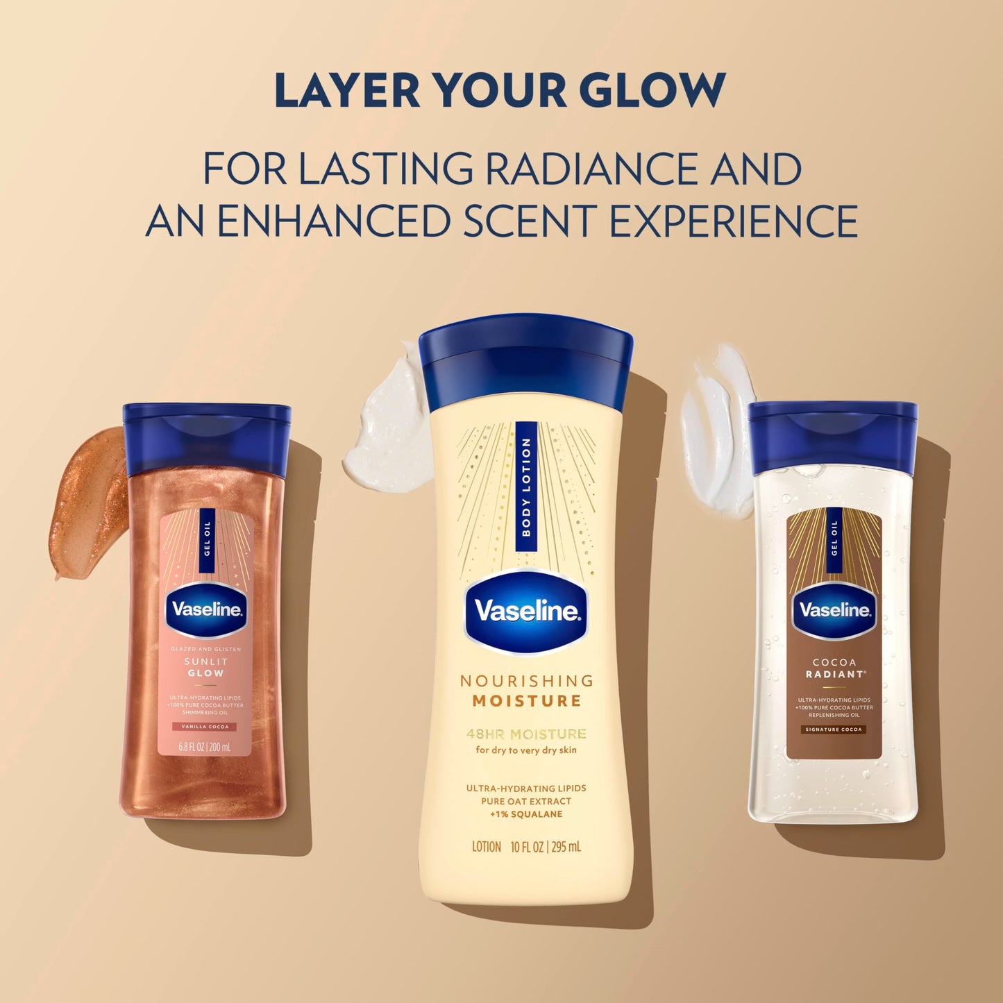 Vaseline Intensive Care Nourishing Moisture Body Lotion for Dry Skin, Lotion Made with Ultra-Hydrating Lipids + Pure Oat Extract for Nourished, Healthy-Looking Skin 10 oz