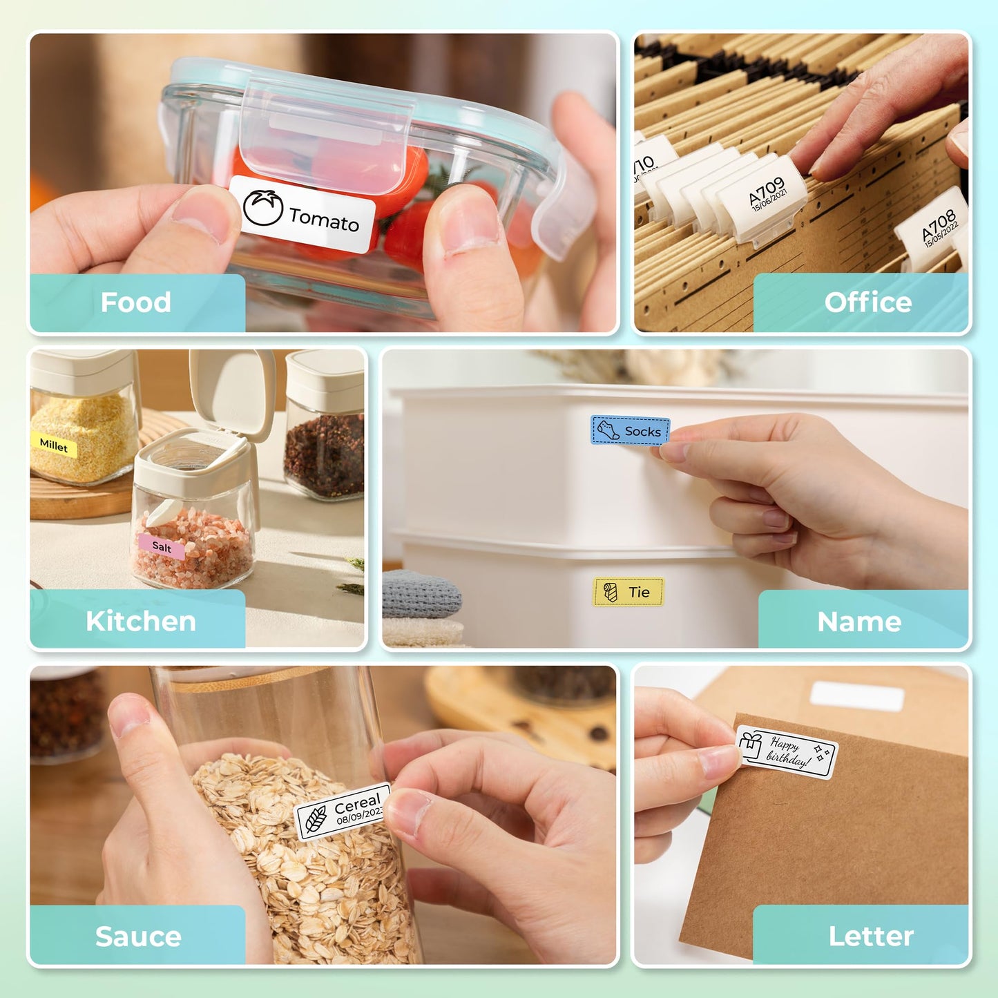 Nelko Label Maker Machine with Tape, P21 Bluetooth Label Printer with 3 Tapes, Wireless Mini Label Makers with Multiple Templates Icon Font Custom for School Office Home, White