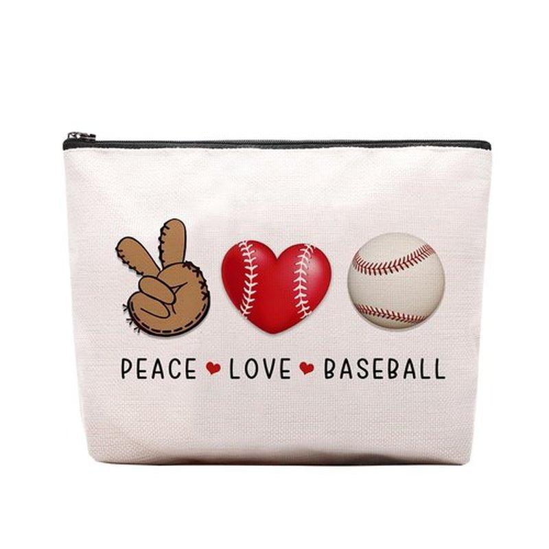 CEASQVAA Baseball Gifts Makeup Cosmetic Bag for Women, Baseball Coach Gifts, Birthday Friendship Gifts Team Gifts for Baseball Lovers Players Fans