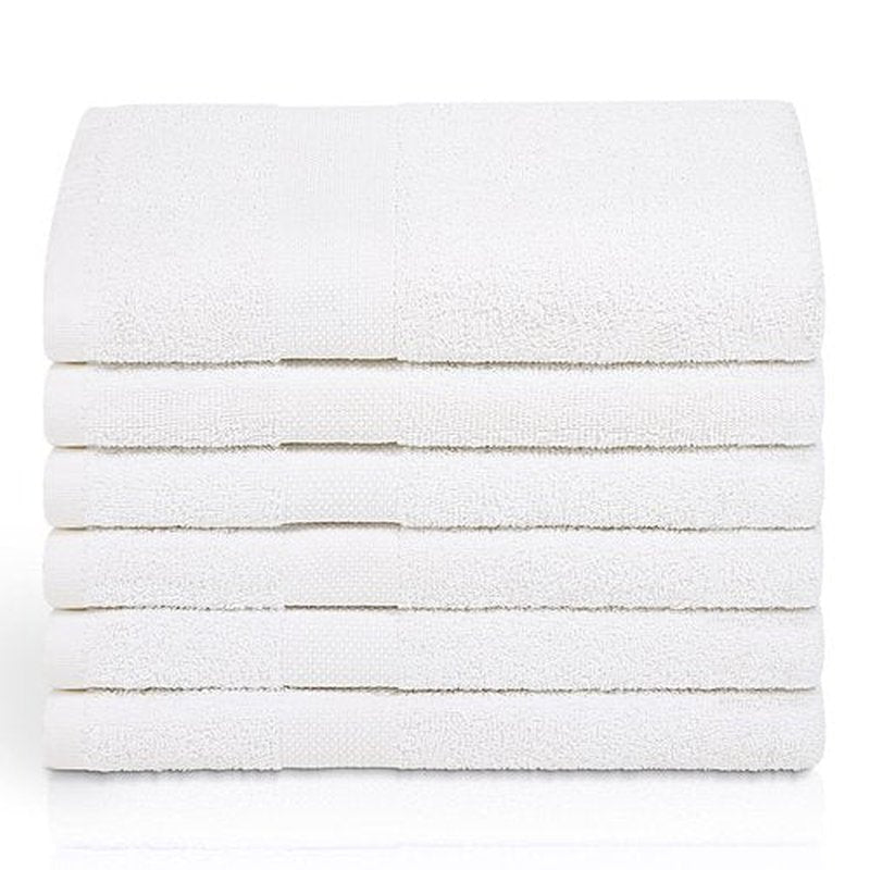 SIMPLI-MAGIC 79404 Bath Towels, White, 25x50 Inches Towels for Pool, Spa, and Gym Lightweight and Highly Absorbent Quick Drying Towels, 25 in x 50 in (Pack of 8)