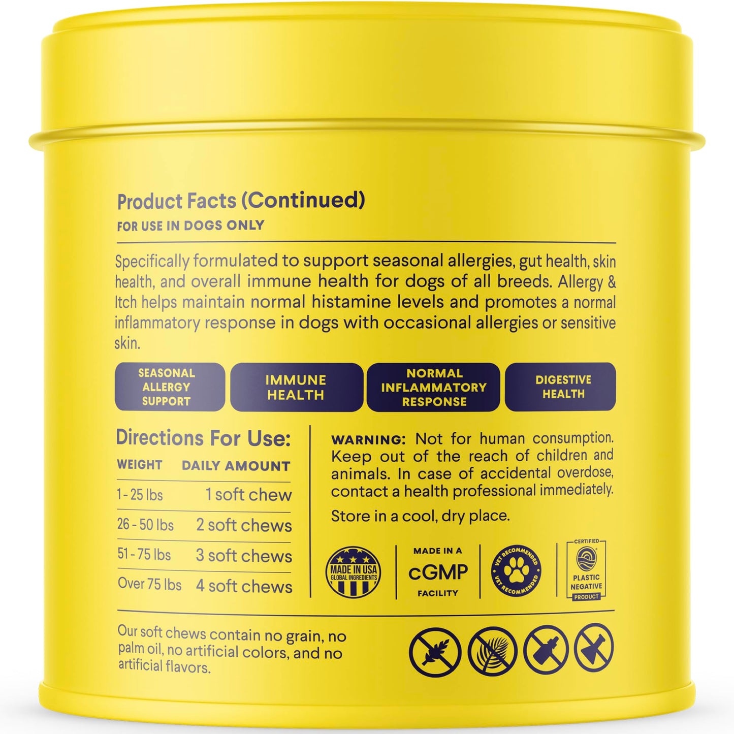 Finn Allergy & Itch Soft Chews for Dogs | Colostrum & Bee Propolis | 90 Ct