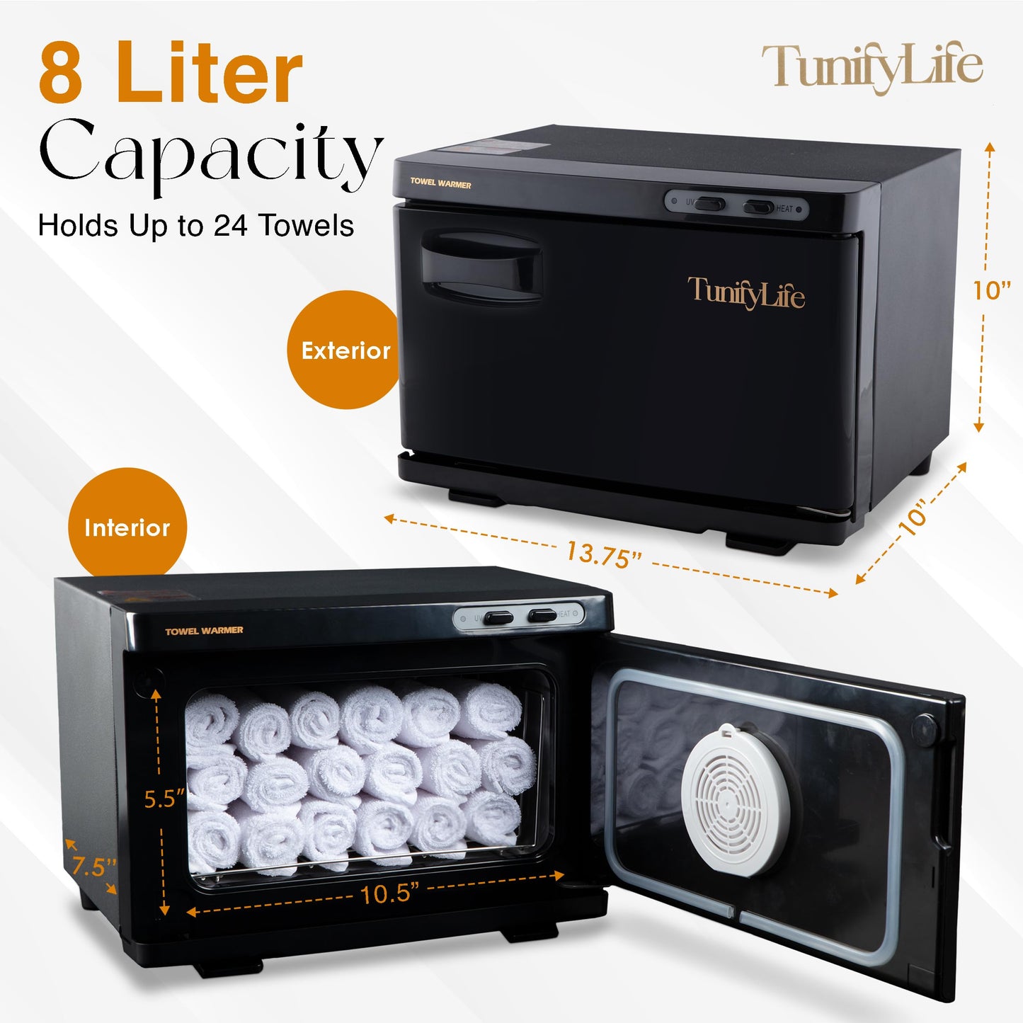 Hot Towel Warmer for Spa - 8L Hot Towel Cabinet - High Temperature Spa Towel Warmer with Aroma Holder, Suitable for Salon, Bathroom, Barber, Fast-Heating Mechanism