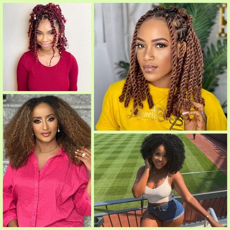 3 Packs Marley Twist Braiding Hair, 12 Inch Pre-Separated Springy Afro Twist Hair Kinky Twist Crochet Hair Braids for Distressed Soft Locs Spring Twist Hair for Women (12 Inch (Pack of 3), 1B)