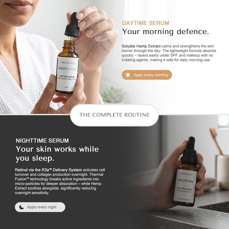 Retinol Serum for Face Wrinkles - Anti-Aging Skin Booster Duo | Moisture-Locking Formula for Eyes & Neck (2 x 30 ml)