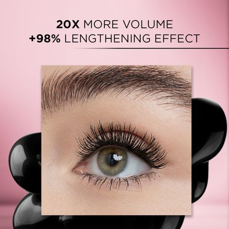 L'Oreal Paris Makeup Lash Paradise Mascara, Voluptuous Volume, Intense Length, Feathery Soft Full Lashes, No Flaking, No Smudging, No Clumping, Black, 0.28 Fl Oz (Pack of 1)