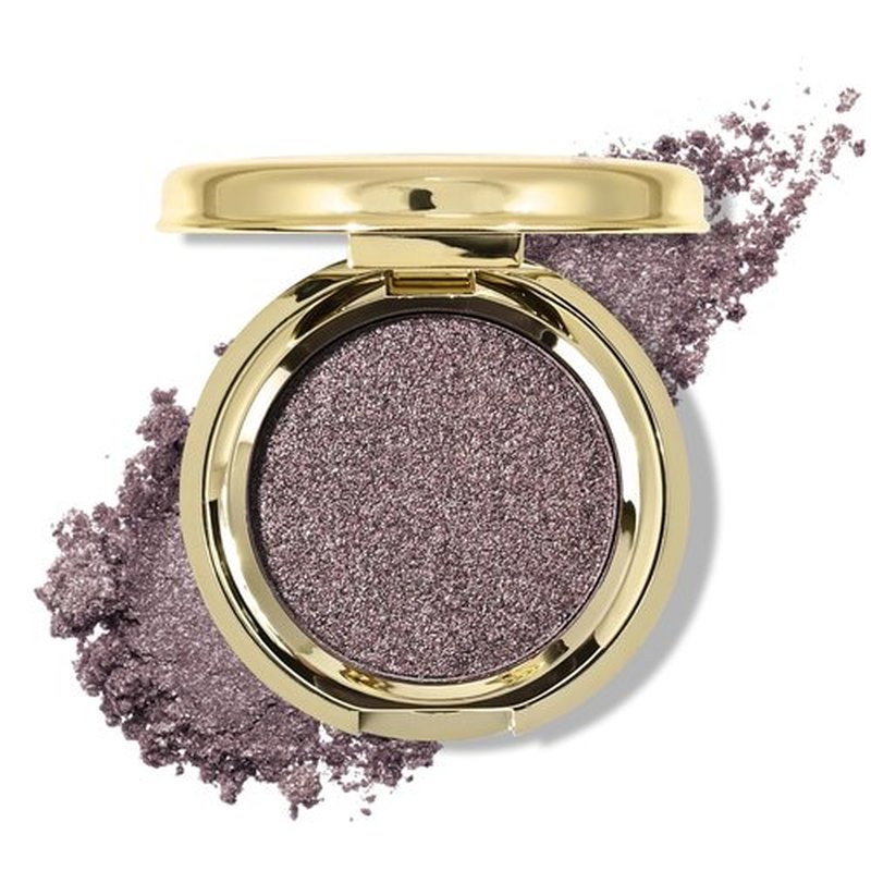 KYDA Single Glitter Eyeshadow, Sparkling Smokey Dark Purple Eyeshadow, Cool Grey Plum Shimmer Pressed Powder Eyeshadow, High Pigment Eyeshadow Compact, Lightweight Blendable Eyeshadow, Smokey Violet