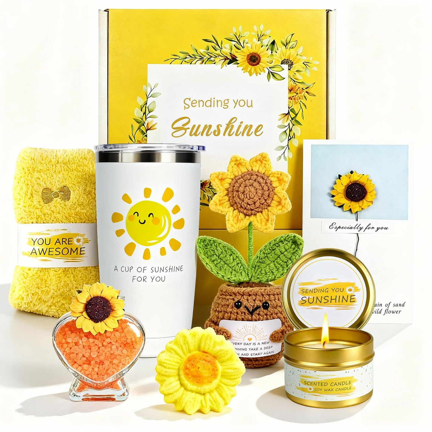 Gift Baskets for Women, Unique Birthday Gifts for Women,Get Well Soon Gifts Basket After Surgery,Sympathy Self Care Package Set Birthday Present Inspirational Gifts for Mom Wife Sister Friend